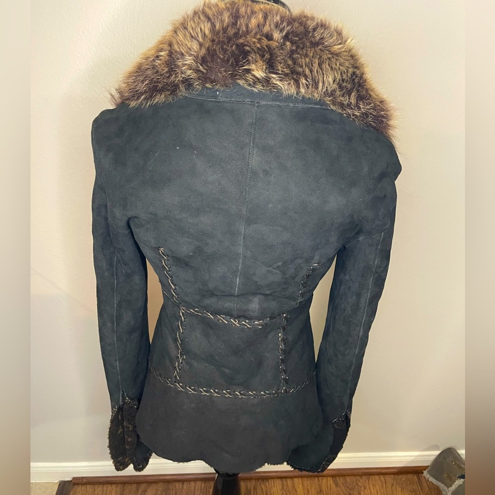 Rizal Mouton Shearling Jacket Euc - image 2